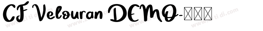 CF Velouran DEMO字体转换 CF Velouran DEMO字体转换